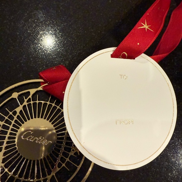 Cartier ring box, bag, holiday ribbon with gift tag - Picture 8 of 12